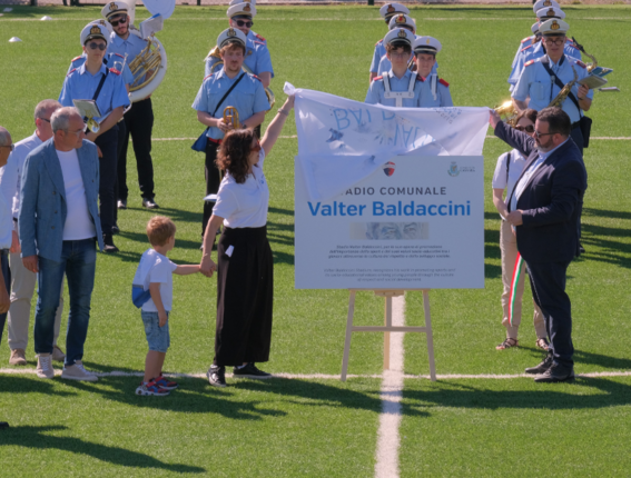 Lo stadio di Cannara intitolato a Valter Baldaccini